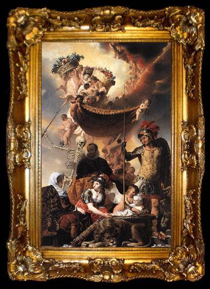 framed  EVERDINGEN, Caesar van Allegory of the Birth of Frederik Hendrik dfg, ta009-2
